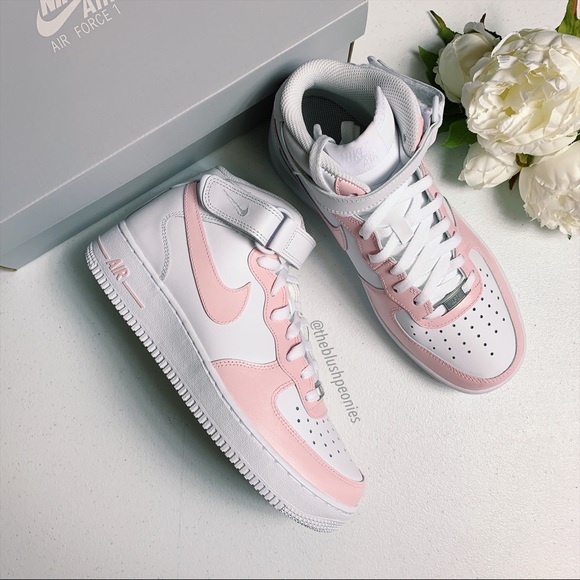 🌸 Nike Custom Air Force 1 Mid - Petal Pink 🌸 - Picture 8 of 13